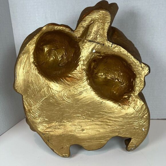 Antique 3D Cherub Angels Plaster Chippy Gold Baroque Heavy Vintage Wall Art - Picture 5 of 8